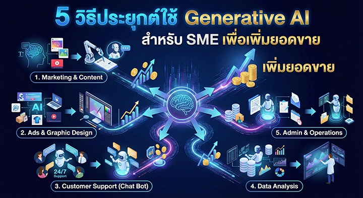 5 วิธีประยุกต์ใช้ Generative AI สำหรับธุรกิจ